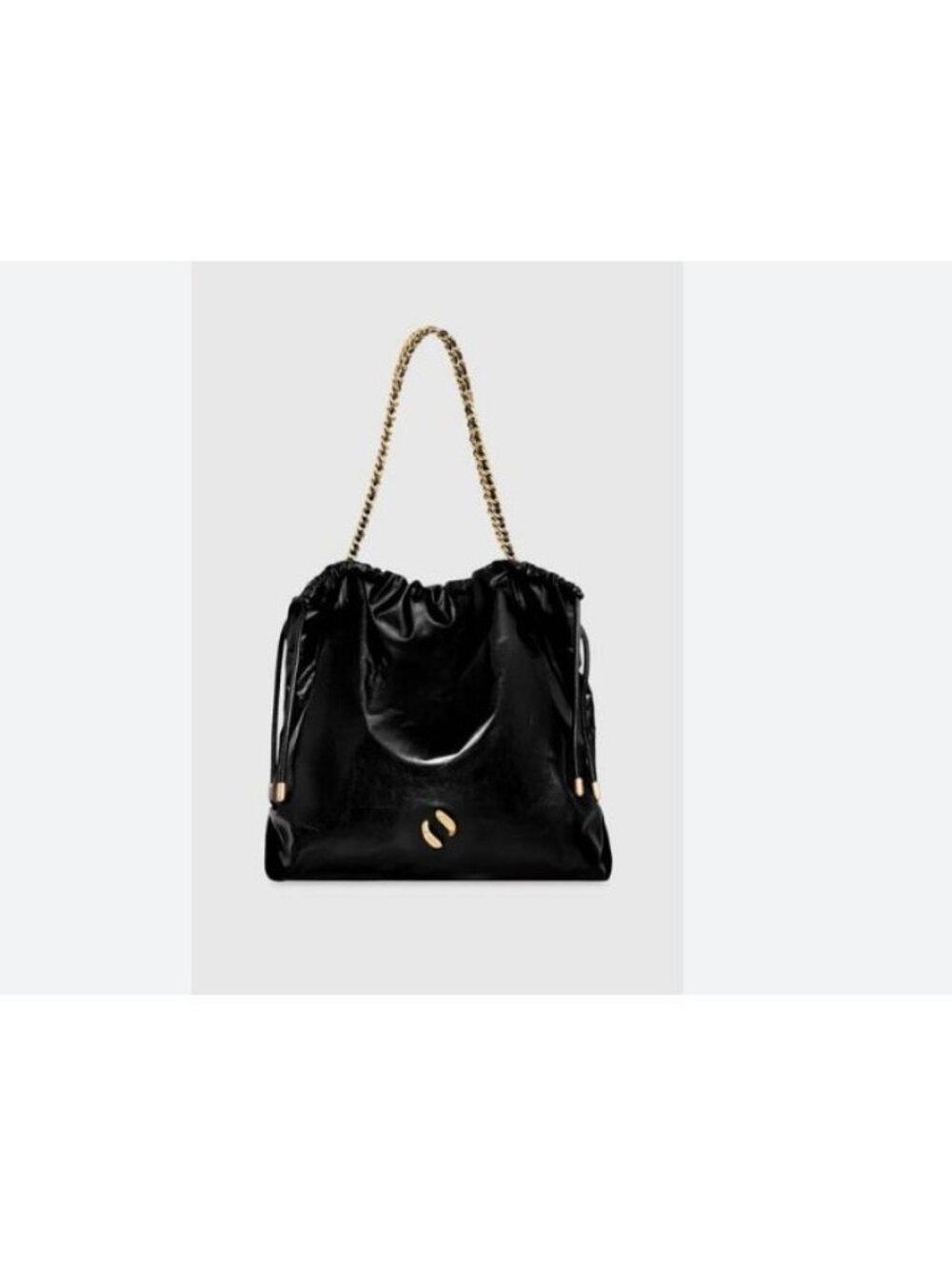 REBECCA MINKOFF Zero Gravity crinkle leather medium tote + Dust bag -BLACK